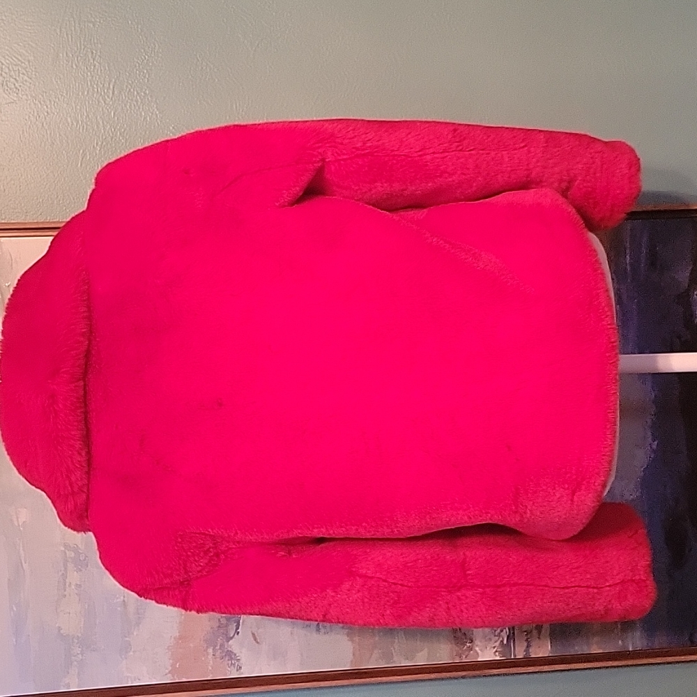 Inc. Red Fun Fur Jacket - Picture 2 of 4